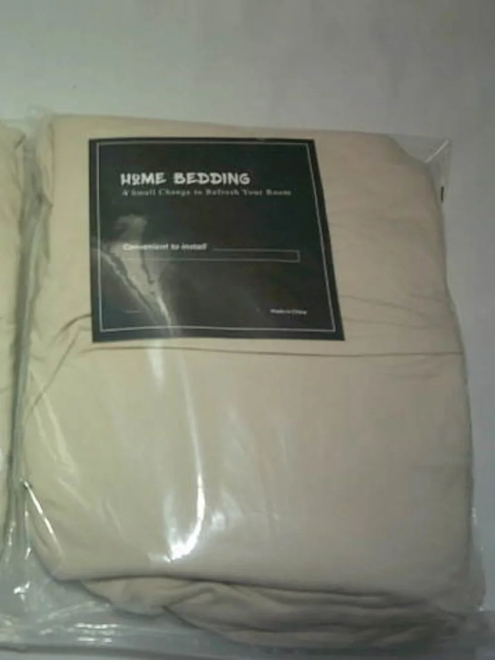 LOT 2 NEW HOME BEDDING BOX SPRING COVERS BEIGE CREAM COLOR 4 WAY STRETCH FULL SZ